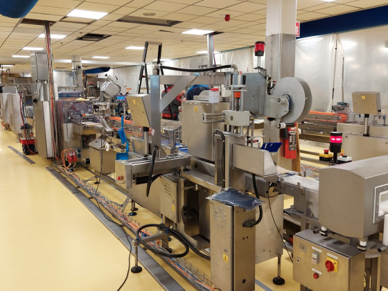 Internal relocation of cheese packaging lines